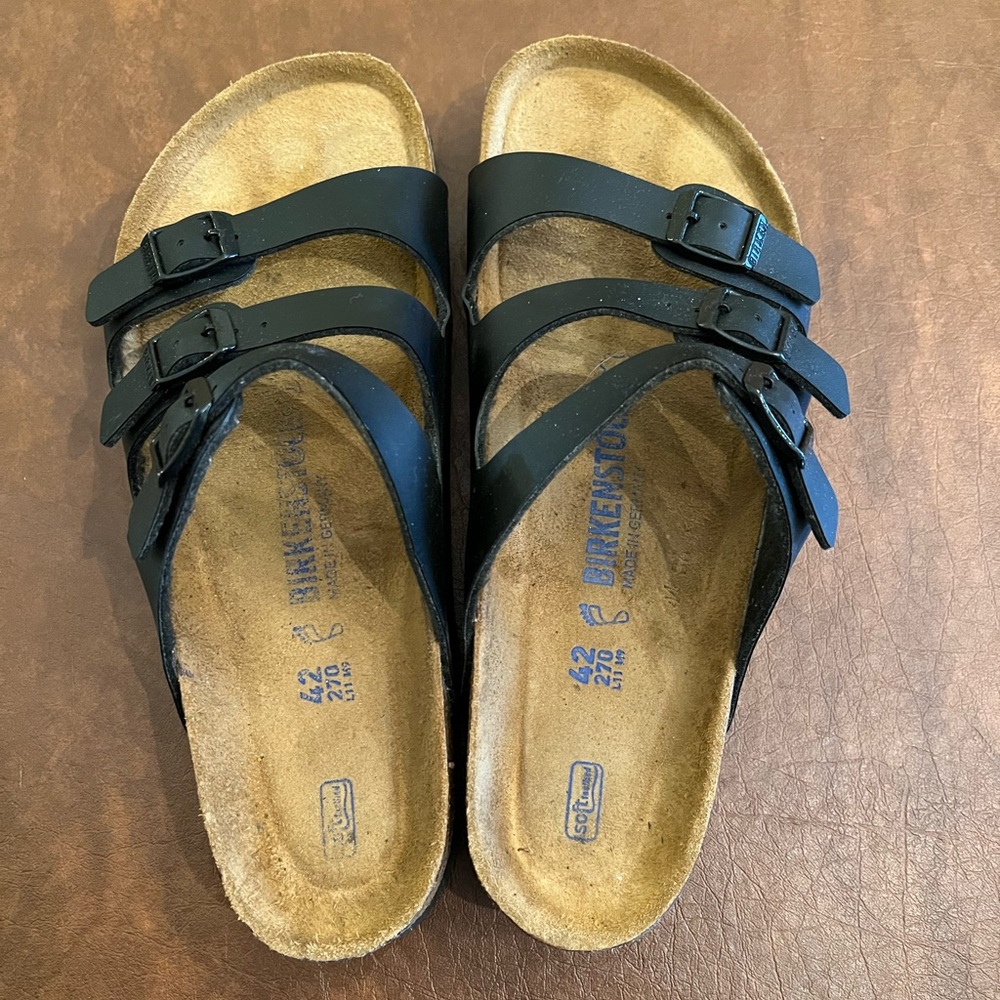 Birkenstock Women's size 42 Florida Black Sandals